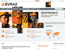 Tablet Screenshot of evraz.com